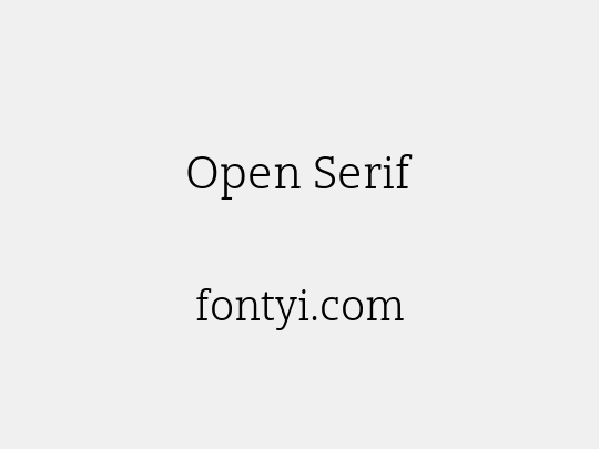 Open Serif