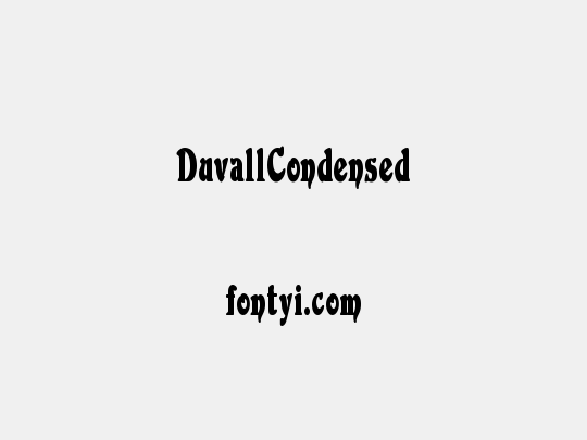 DuvallCondensed
