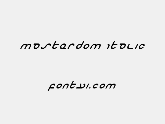 Masterdom Italic