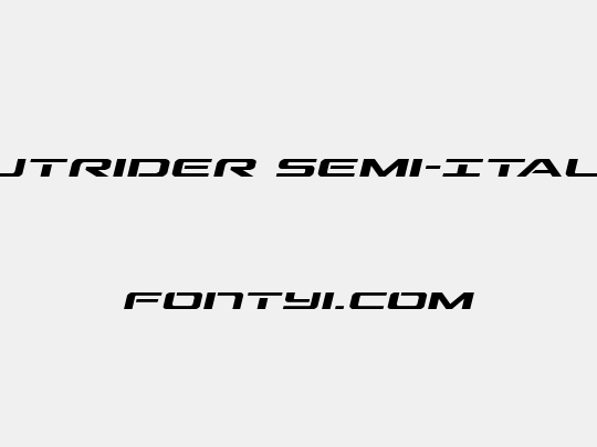 Outrider Semi-Italic