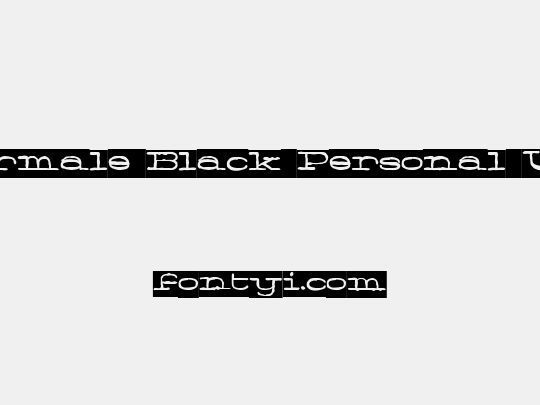 Normale Black Personal Use