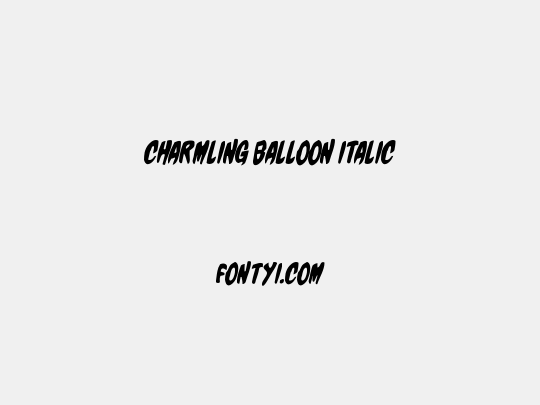Charmling Balloon Italic