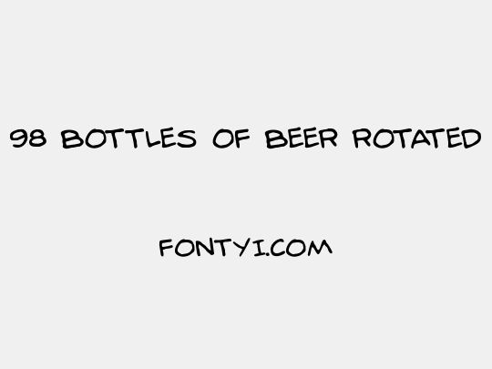 98 Bottles of Beer Rotated