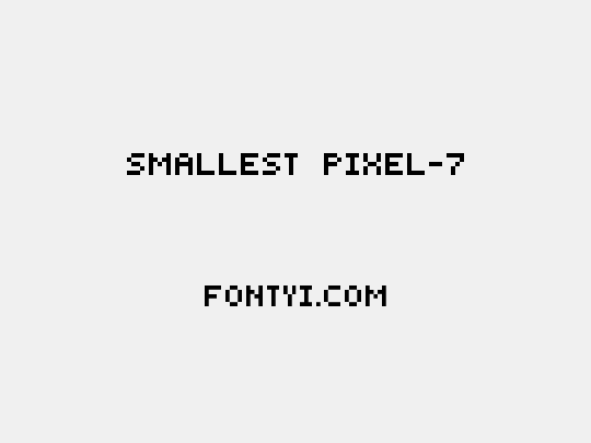 Smallest Pixel-7