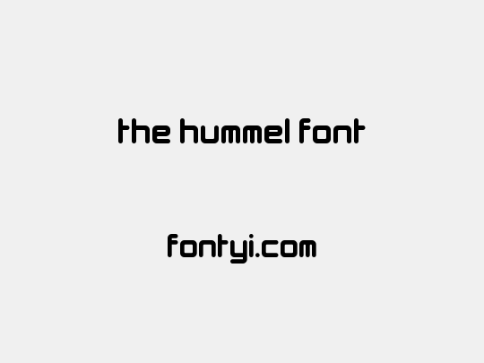The Hummel Font