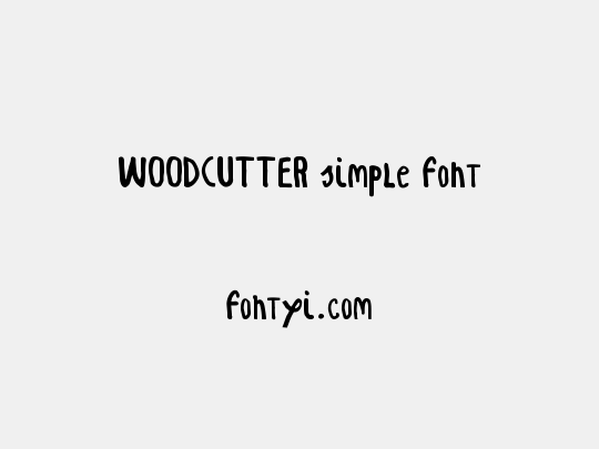 WOODCUTTER simple font