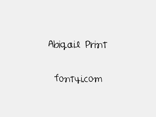 Abigail Print