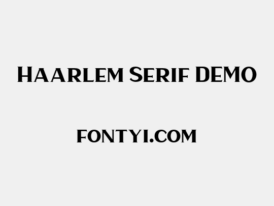 Haarlem Serif DEMO