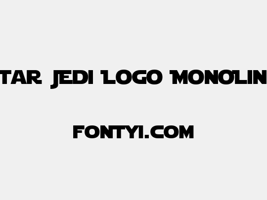 Star Jedi Logo MonoLine