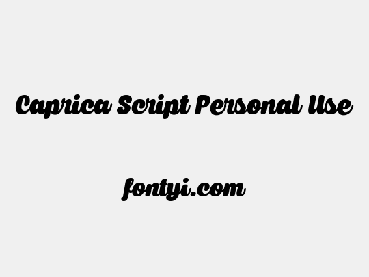 Caprica Script Personal Use