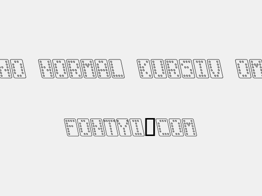 Domino normal kursiv omrids