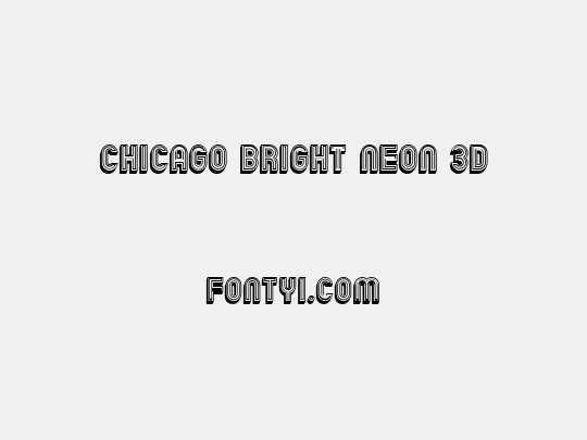 Chicago Bright Neon 3D