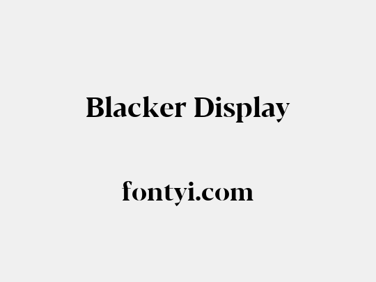 Blacker Display
