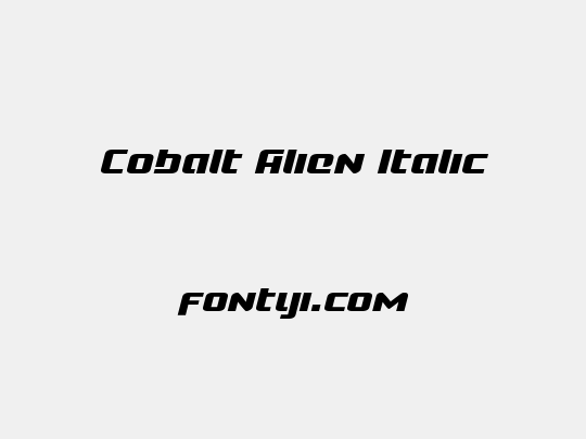 Cobalt Alien Italic