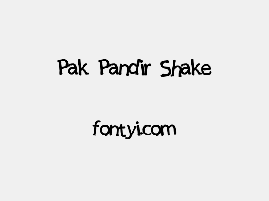 Pak Pandir Shake