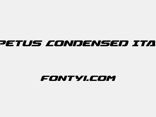Iapetus Condensed Italic