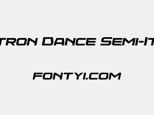 Neutron Dance Semi-Italic