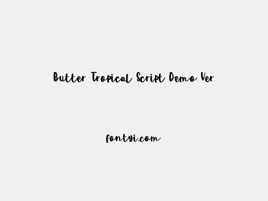 Butter Tropical Script Demo Ver