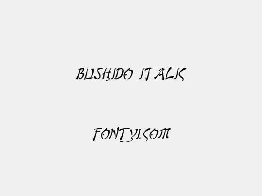 Bushido Italic