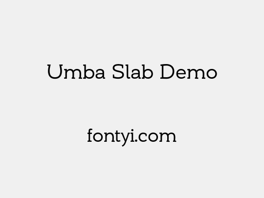 Umba Slab Demo