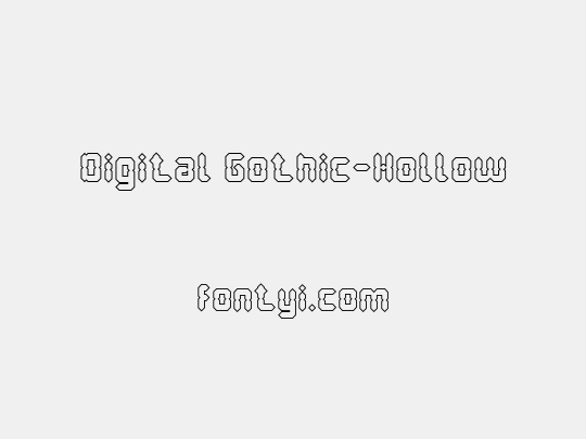 Digital Gothic-Hollow
