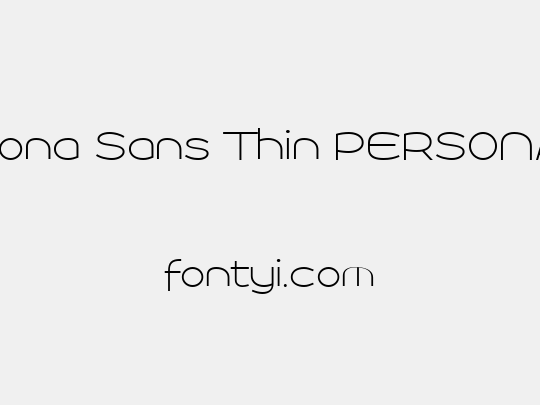 Roona Sans Thin PERSONAL