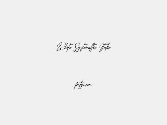 White Systemattic Italic