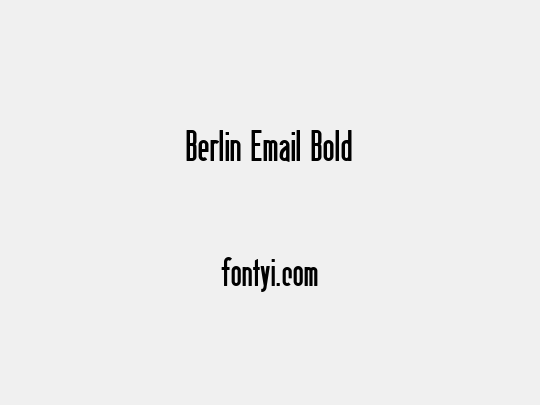 Berlin Email Bold