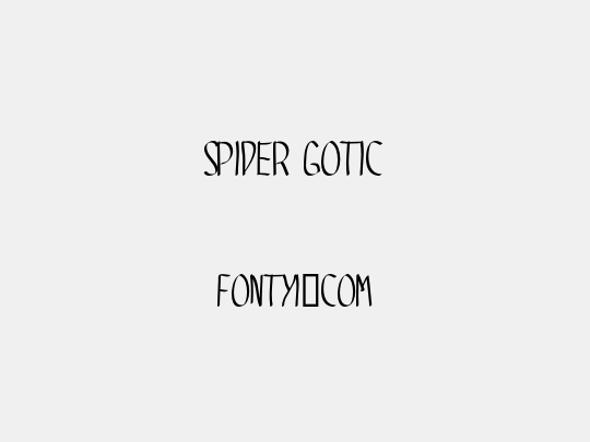 SPIDER GOTIC