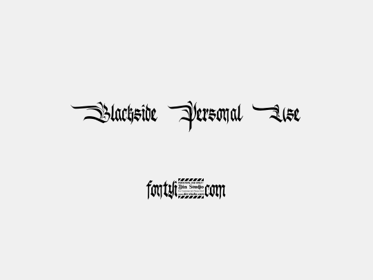 Blackside Personal Use