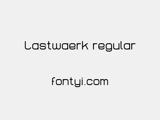 Lastwaerk regular