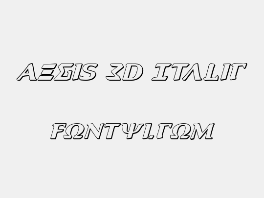 Aegis 3D Italic