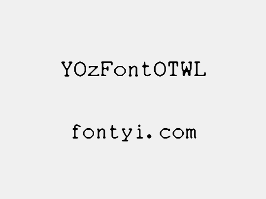 YOzFontOTWL