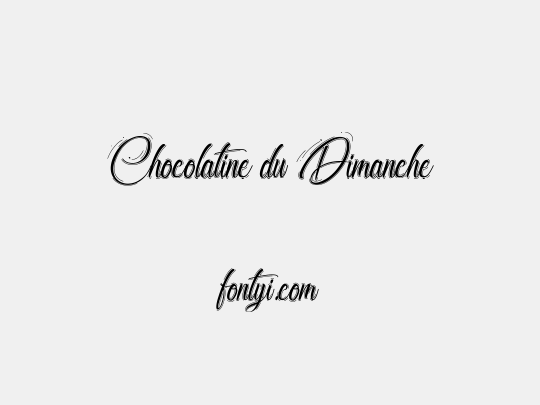 Chocolatine du Dimanche