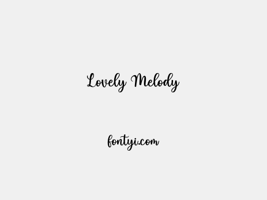 Lovely Melody