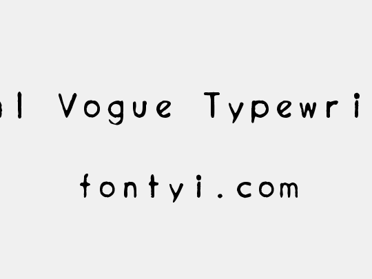 zai Royal Vogue Typewriter 1929