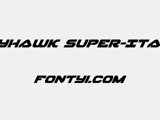 Skyhawk Super-Italic