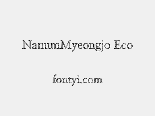 NanumMyeongjo Eco