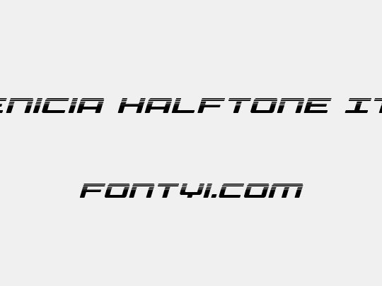 Phoenicia Halftone Italic