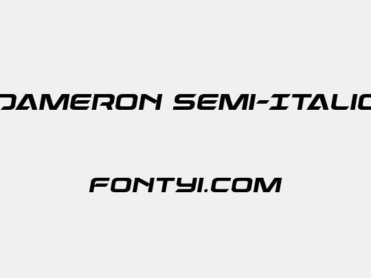 Dameron Semi-Italic