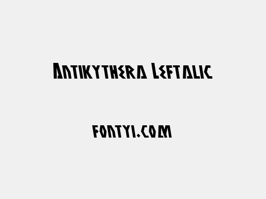 Antikythera Leftalic