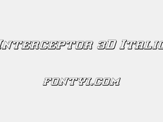 Interceptor 3D Italic