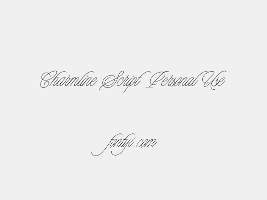 Charmline Script Personal Use