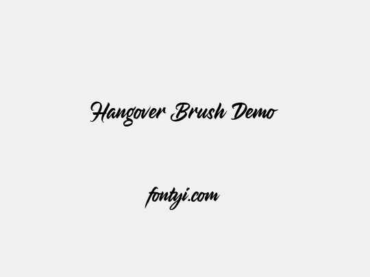 Hangover Brush Demo