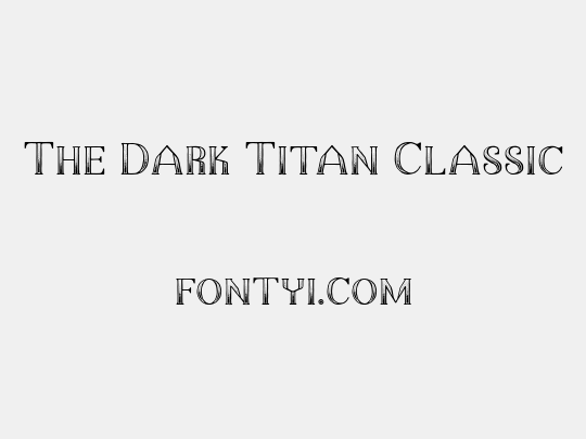 The Dark Titan Classic