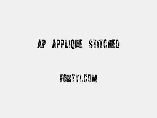 AP Applique Stitched
