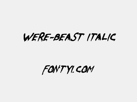 Were-Beast Italic