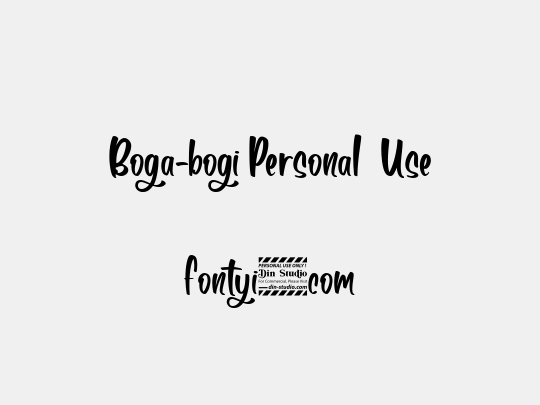 Boga-bogi Personal  Use