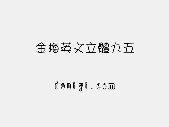 金梅英文立體九五