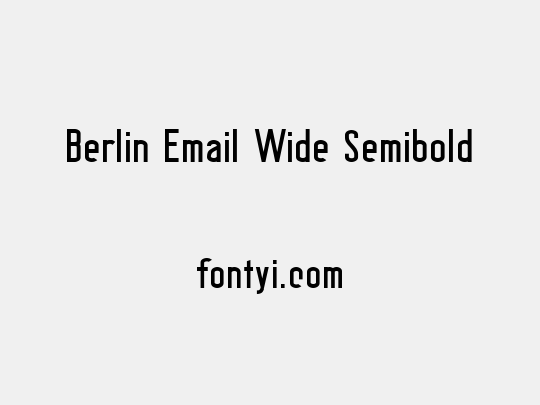 Berlin Email Wide Semibold